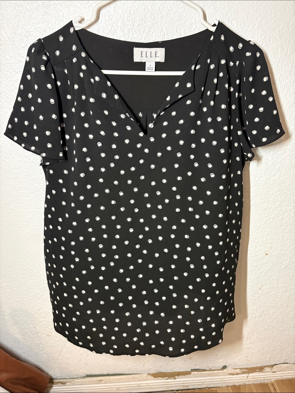 Elle polka dot formal breathable blouse